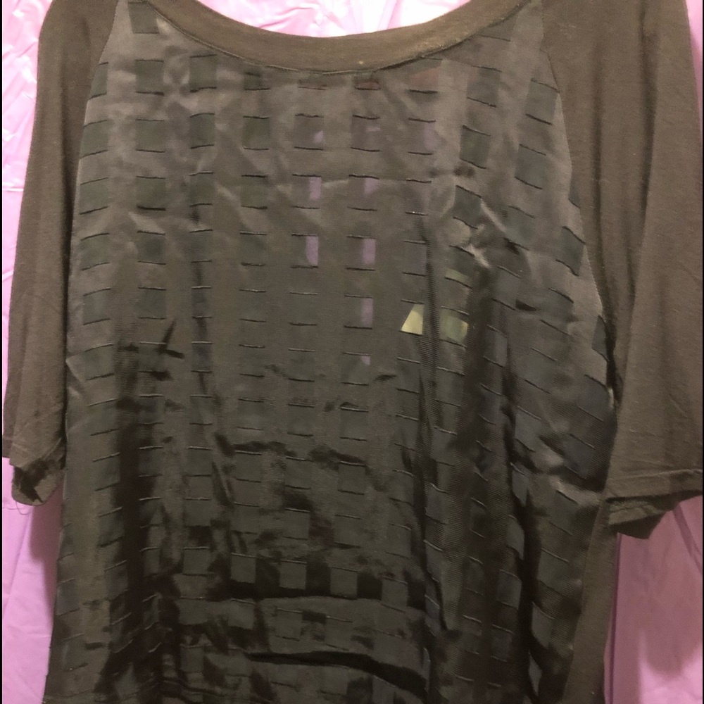 Sheer top with open back